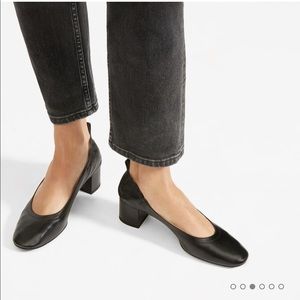 Everlane Day Heel — Black Leather Size 6